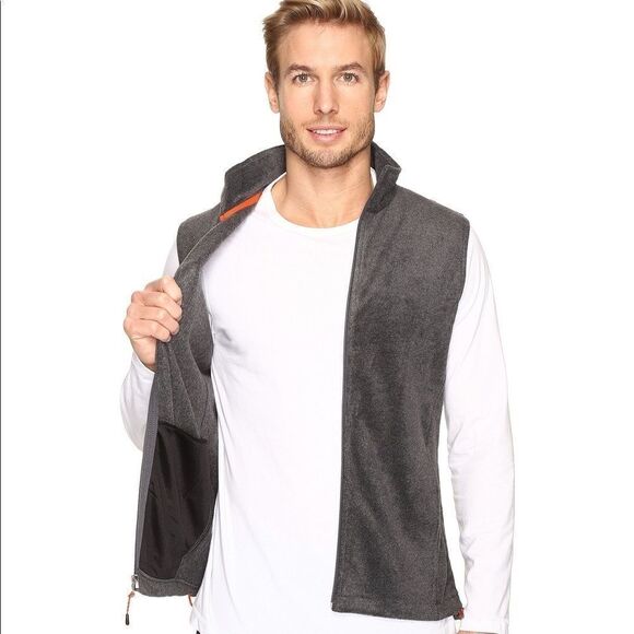 Woolrich Andres II Fleece Vest - Charcoal Grey A1 - Picture 1 of 7